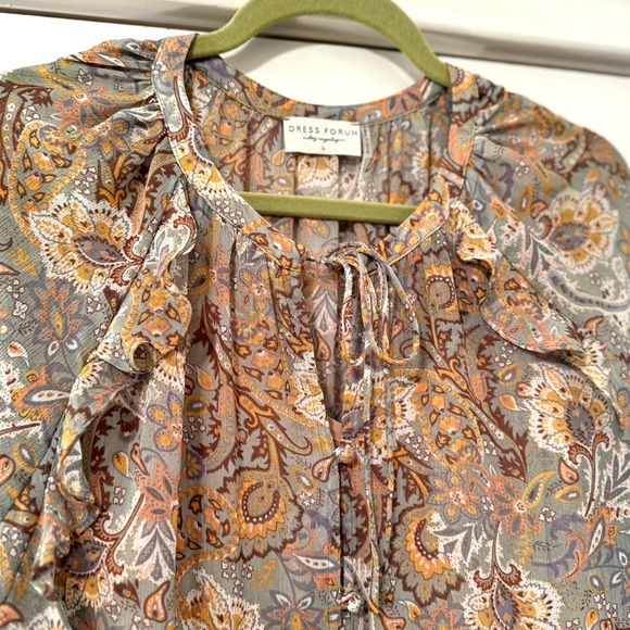 Dress Forum Women’s Boho Floral Printed Paisley Dress Size XL NWOT Fall - Picture 3 of 8